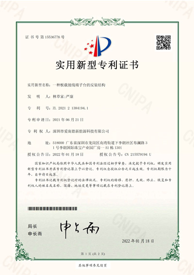utility certificate 7